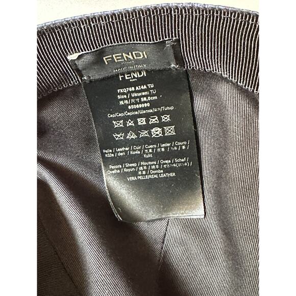 Fendi Baseball Cap Dark Blue Hat Made in Italy FXQ768 NWT $550 main image 4
